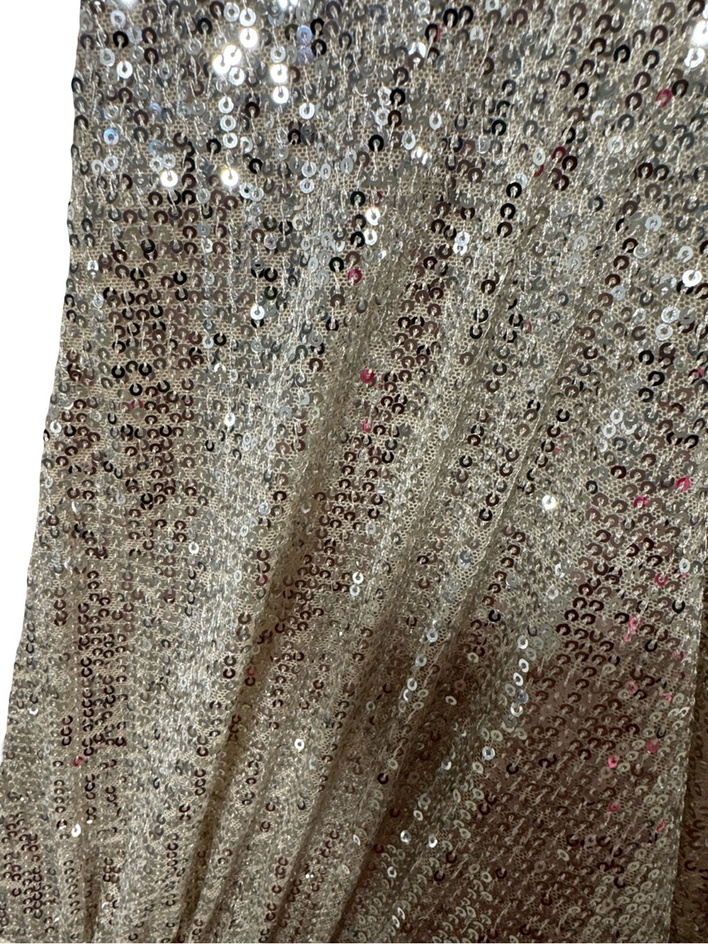 VENUS Sequin Short Sleeve Deep V Cocktail Dress in Champagne - Picture 5 of 5